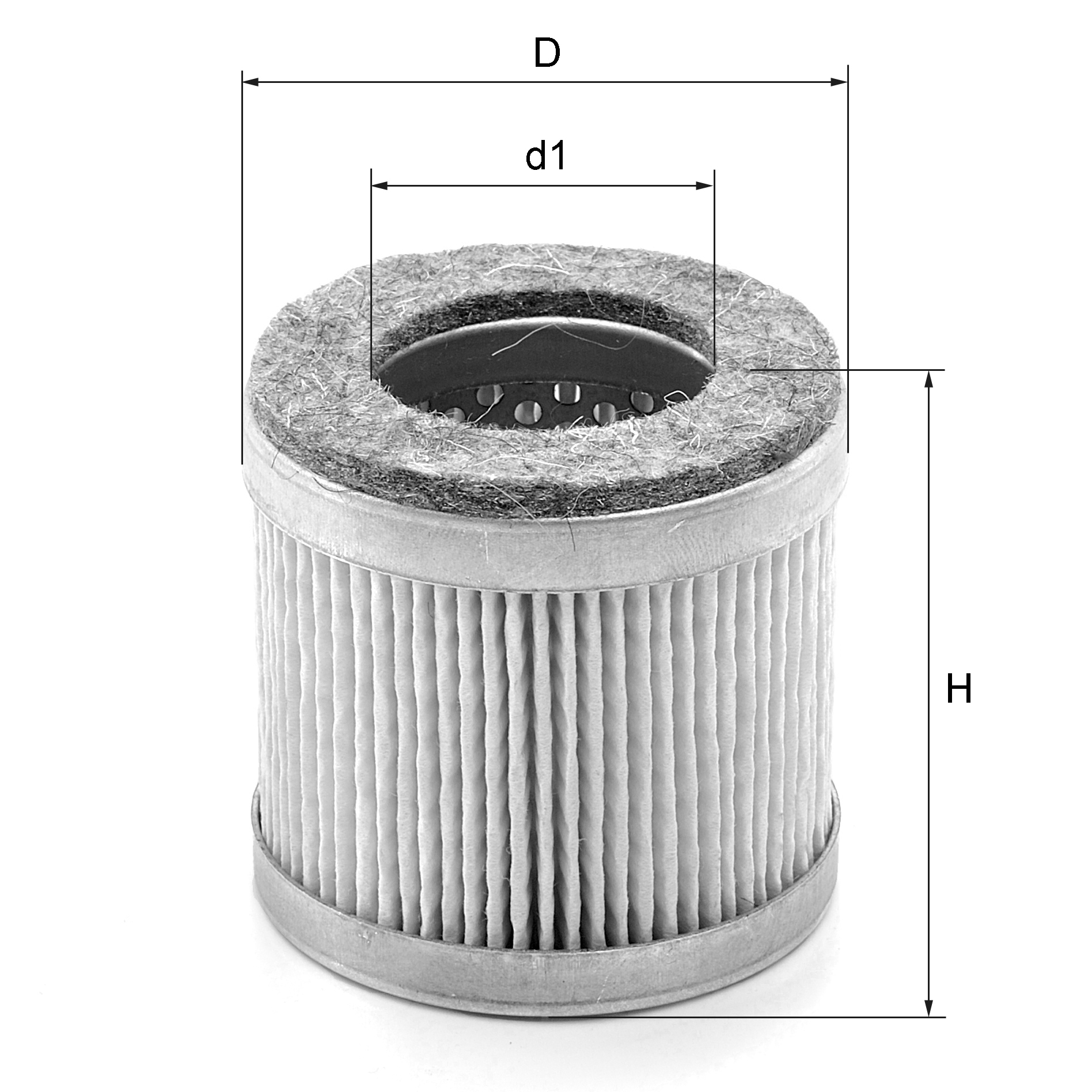 Technical diagram for Air Filter replaces Becker 909507