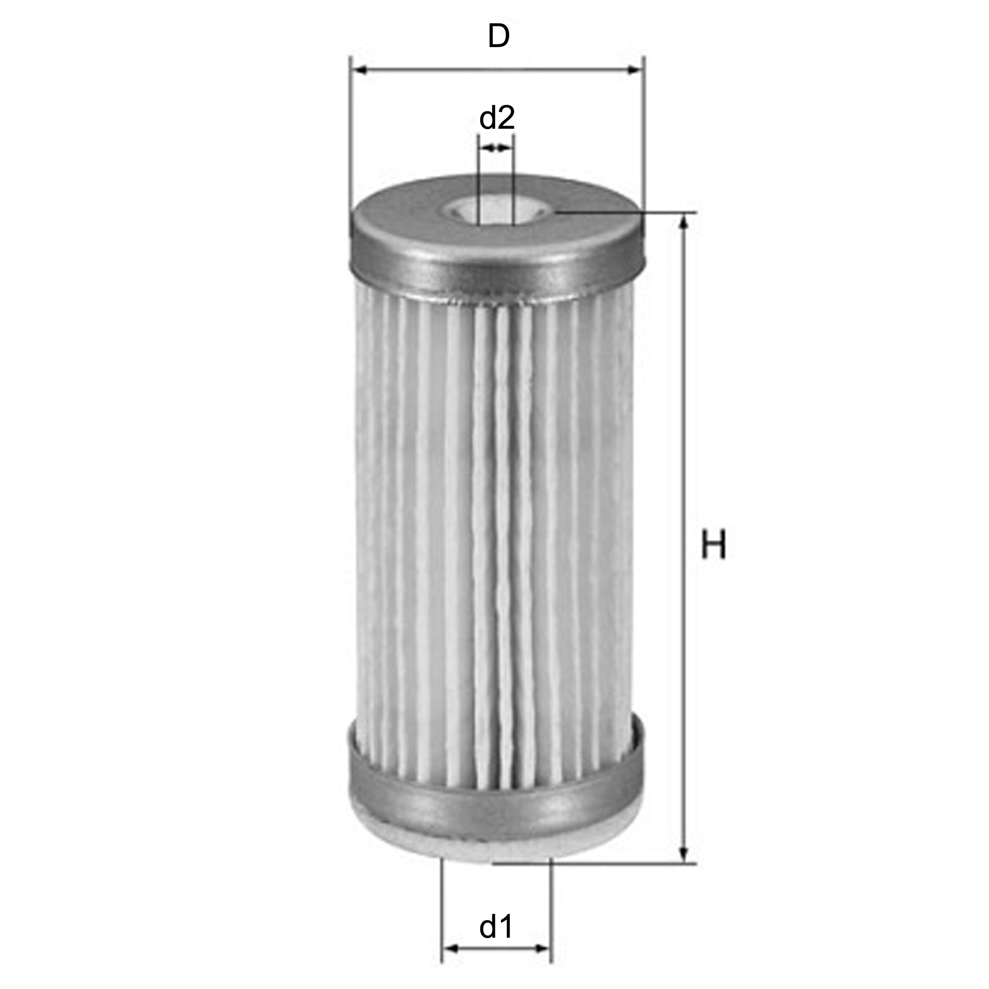 Technical diagram for Air Filter replaces Rietschle 730507